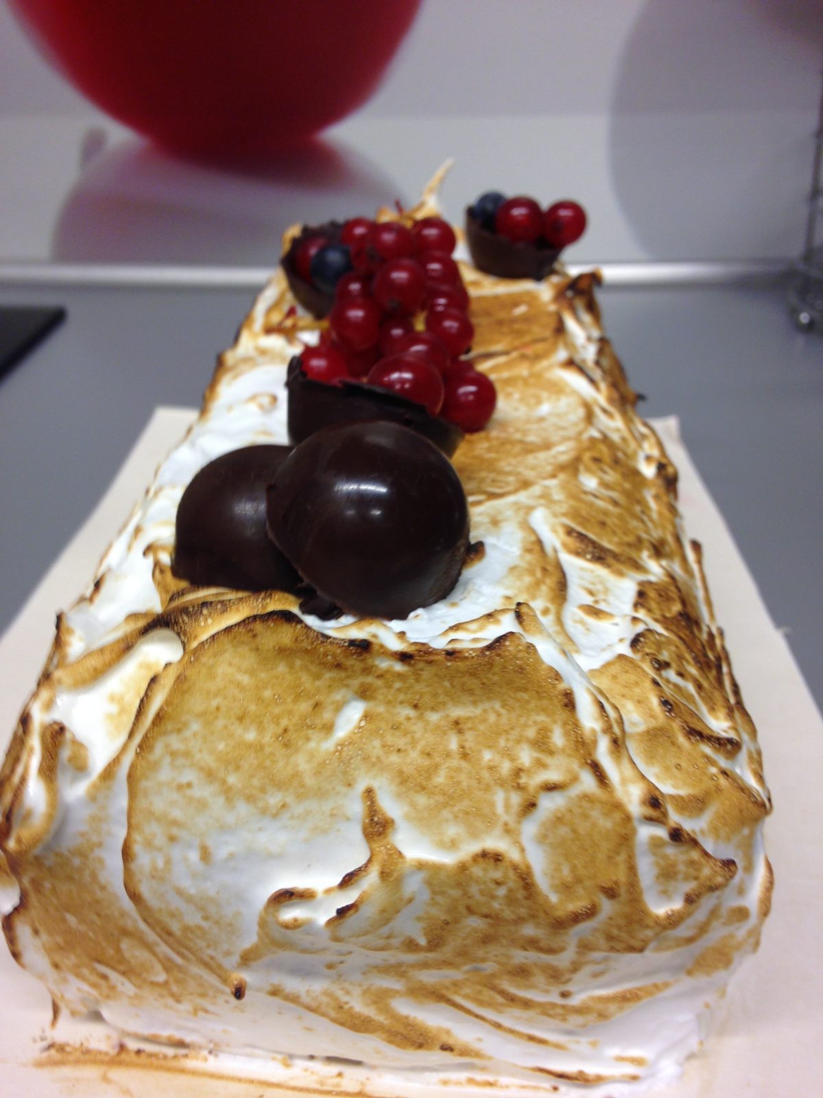 Bûche de Noël aux myrtilles