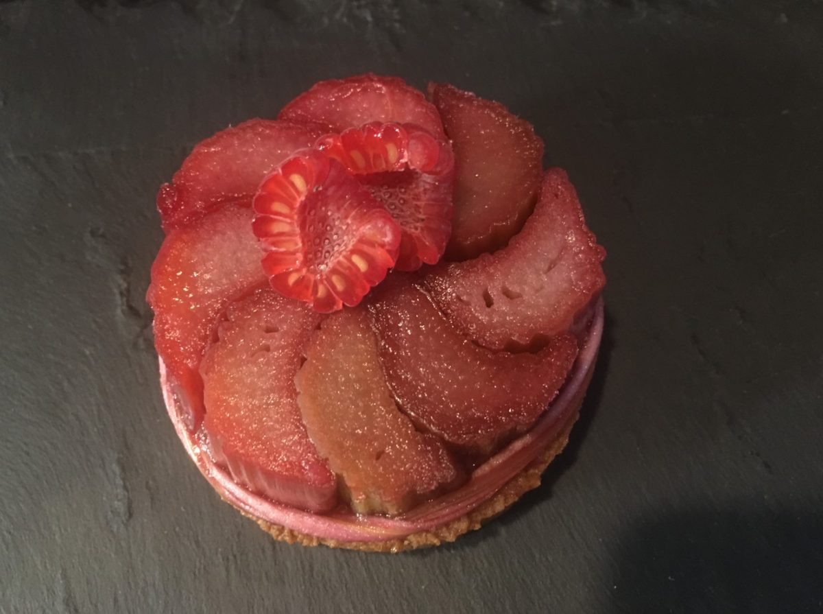 Tarte à la rhubarbe & framboise