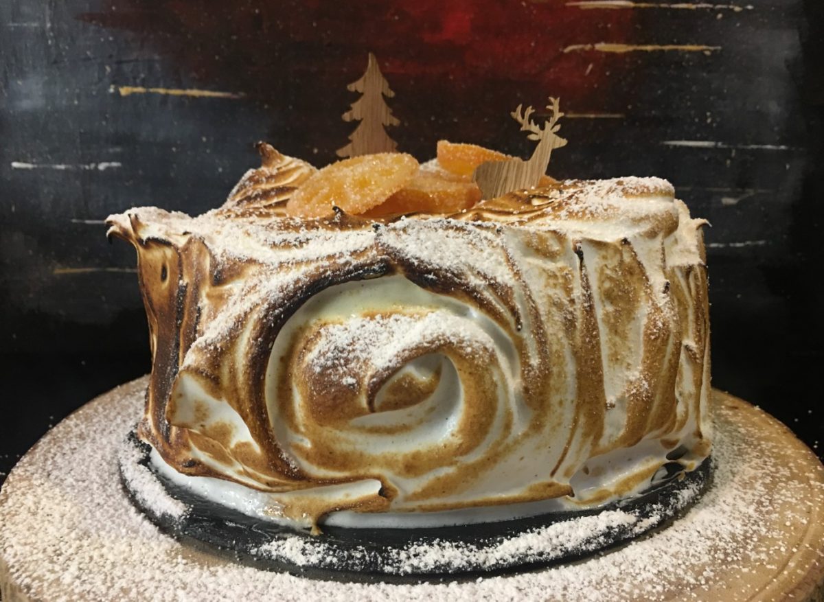 Bûche de Noël tiramisù biscuit génoise