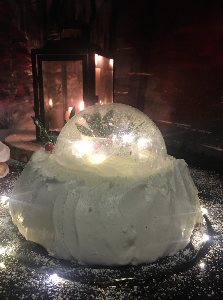 Bûche de Noël Pavlova aux marrons